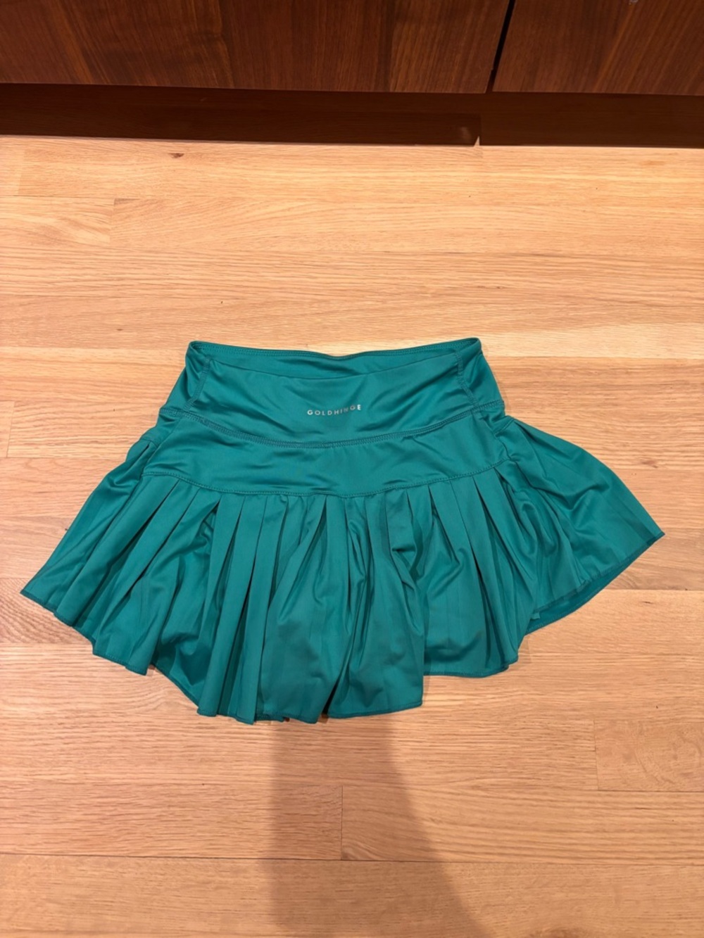 Pleated Emerald Green Skater Skirt - Picture 2 of 2